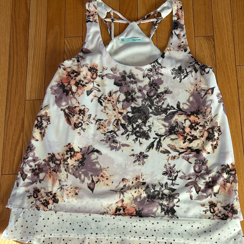 Ladies cream floral camisole